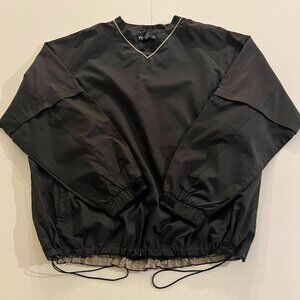 PGA Tour Wind & Water Resistant Golf Jacket Mens Large Black Pullover V-Neck